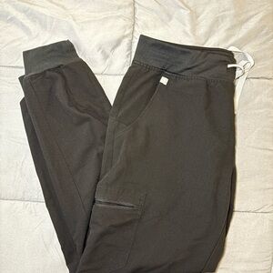 FIGS Zamora Black Jogger Scrub Pants